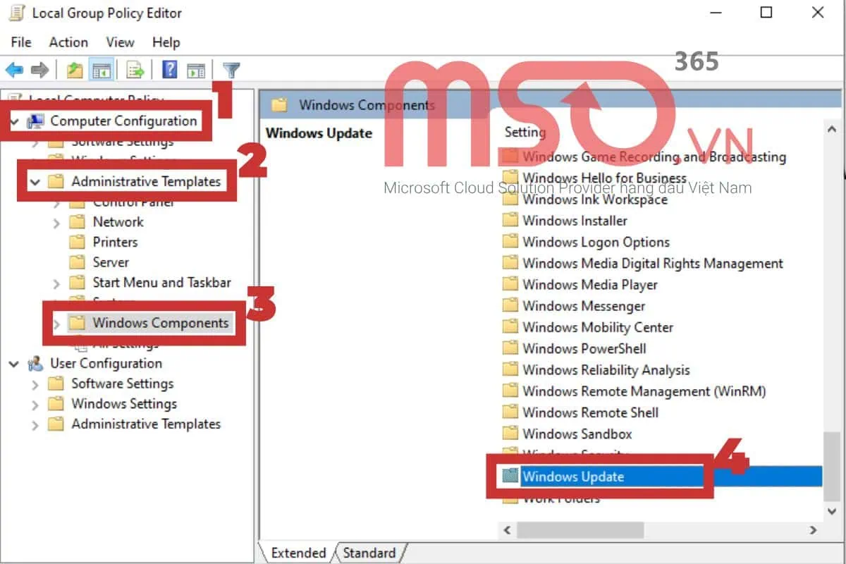 cách quản lý windows update bằng gpedit - Hình 3