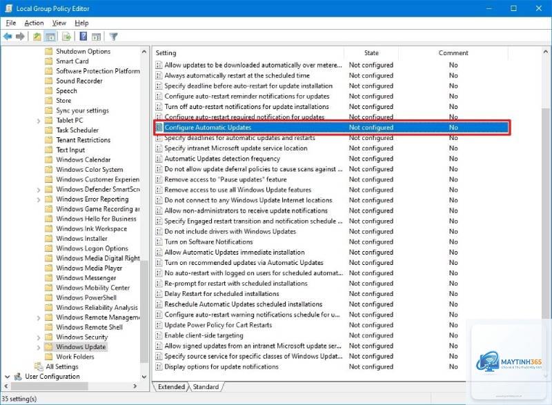 cách quản lý windows update bằng gpedit