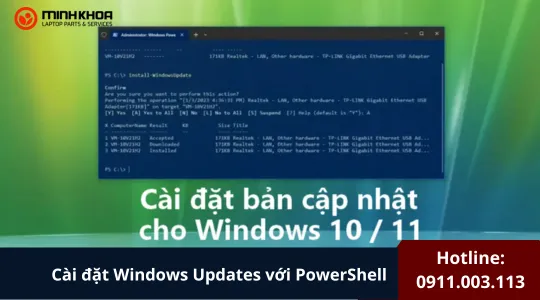 cách quản lý windows update bằng powershell