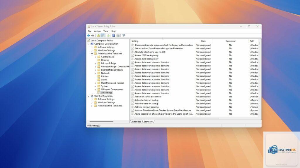 cách reset group policy windows 11