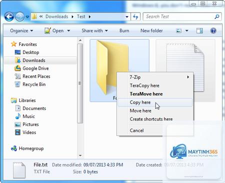cách sao chép file nhanh