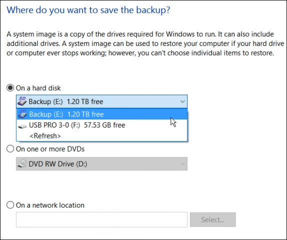 cách sao lưu cấu hình windows - Hình 5