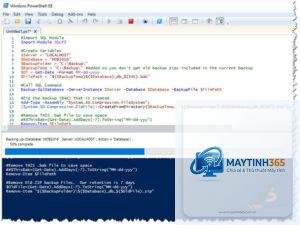 cách sao lưu dữ liệu bằng powershell