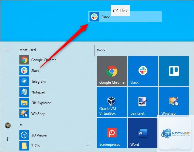 cách sao lưu shortcut start menu