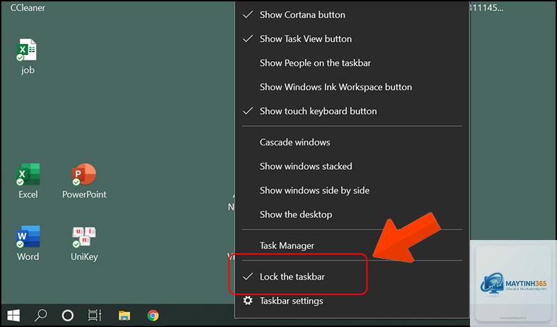 cách sắp xếp biểu tượng taskbar - Hình 3