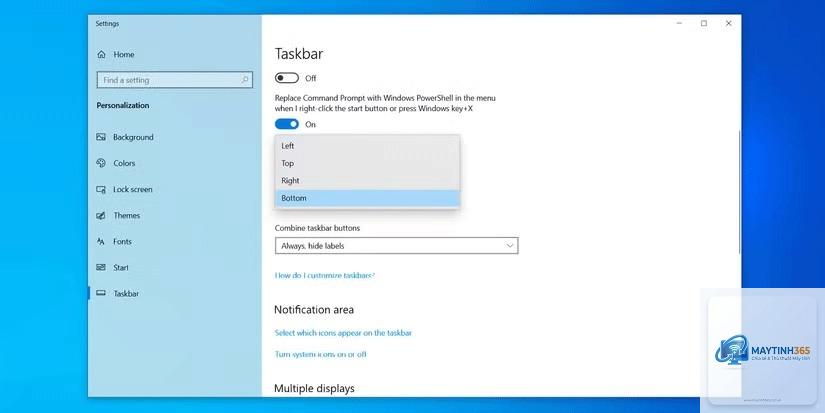 cách sắp xếp biểu tượng taskbar