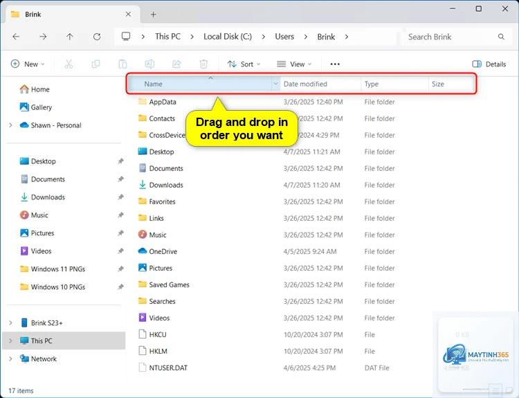 cách sắp xếp file tự động windows 11 - Hình 4