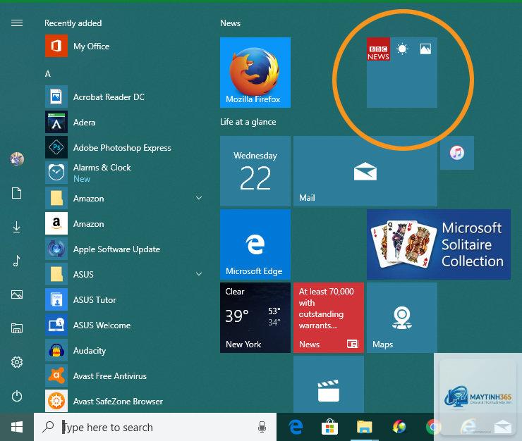 cách sắp xếp shortcut start menu - Hình 5
