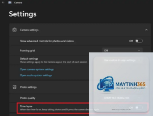 cách sử dụng camera settings windows 11