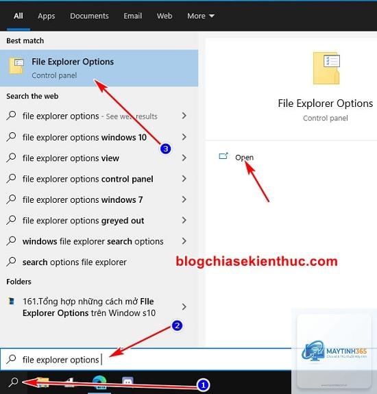 cách sử dụng file explorer options