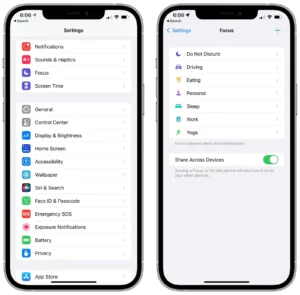 cách sử dụng focus settings