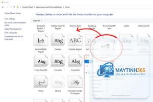cách sử dụng fonts control panel