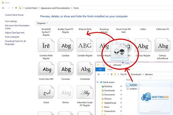 cách sử dụng fonts control panel