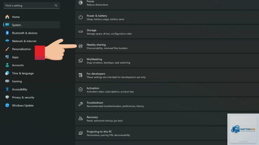 cách sử dụng nearby sharing windows 11