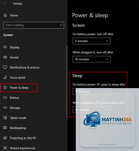 cách sử dụng sleep settings