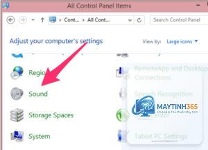 cách sử dụng sound control panel