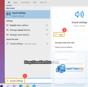 cách sử dụng sound settings cho học online