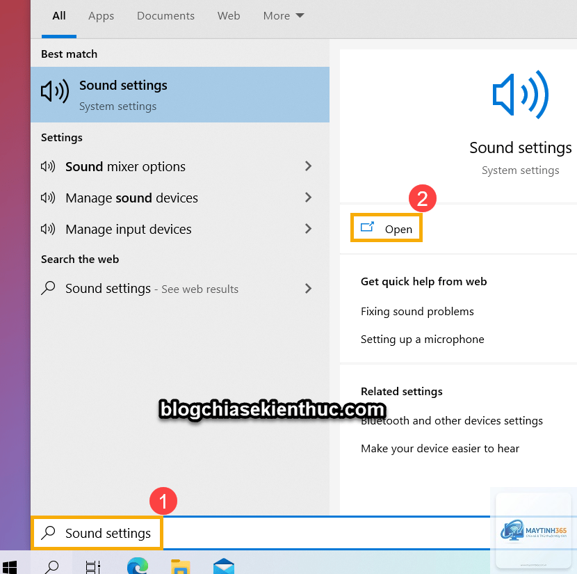 cách sử dụng sound settings cho học online