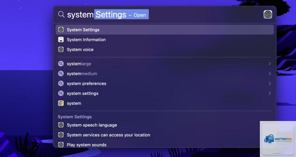 cách sử dụng system settings