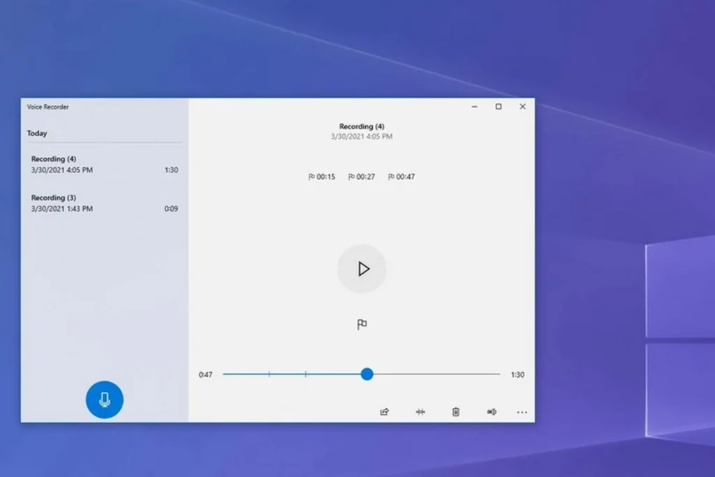cách sử dụng voice recorder