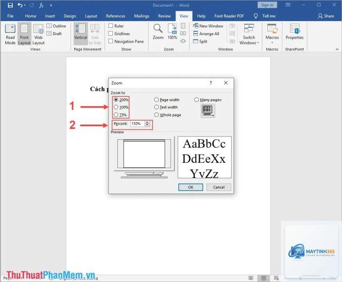 cách tăng kích thước văn bản màn hình