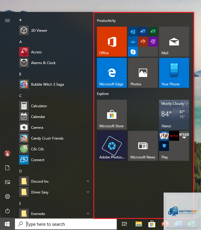 cách tăng năng suất ai từ start menu - Hình 4