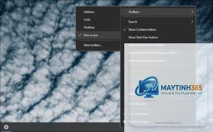 cách tạo desktop toolbar trên taskbar