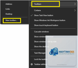 cách tạo quick launch toolbar