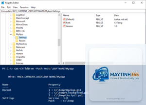 cách tạo registry key bằng powershell