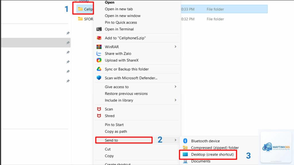 cách tạo shortcut file
