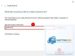 cách tạo shortcut gpedit