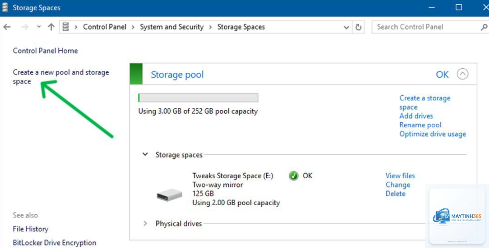 cách tạo storage pool windows 11