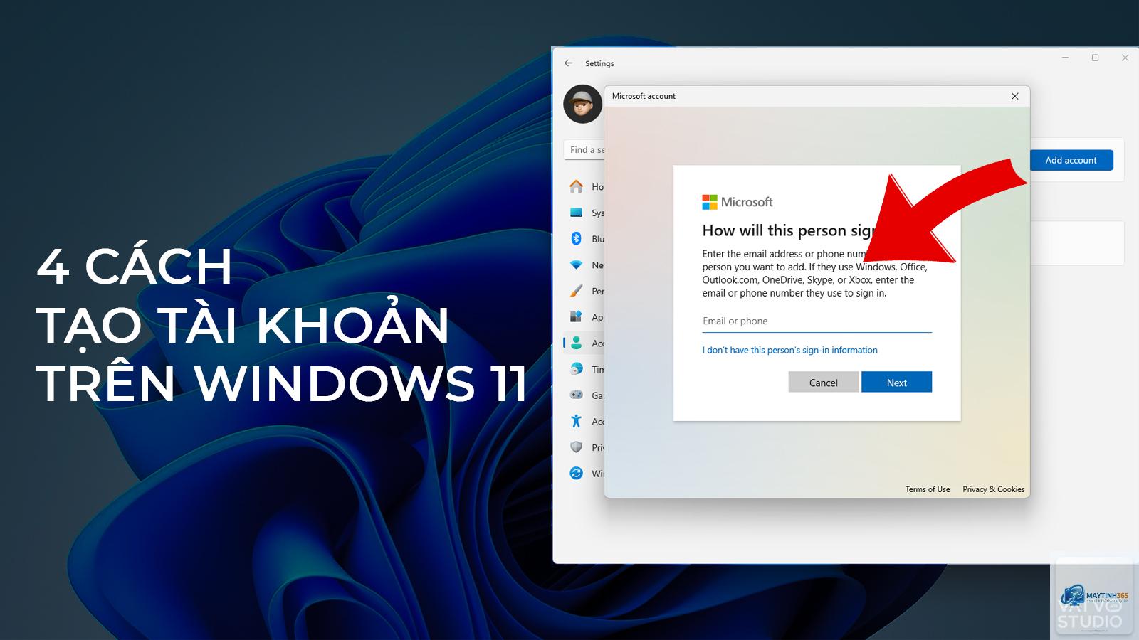 cách tạo tài khoản microsoft windows 11 - Hình 4