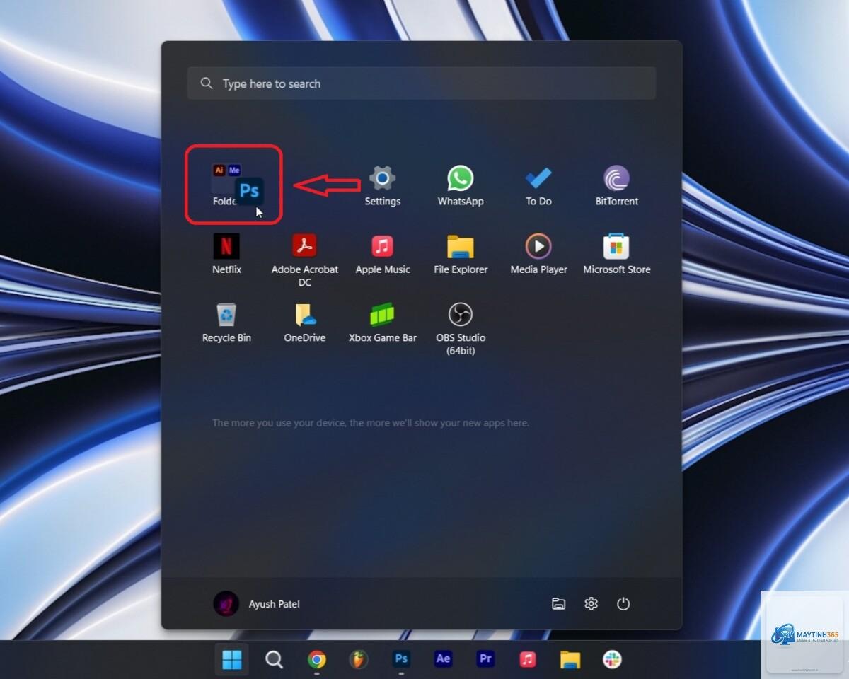 cách tạo thư mục công việc trong start menu - Hình 5