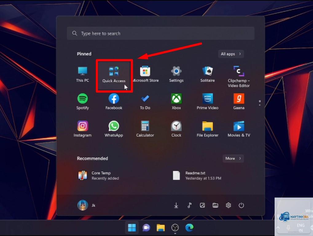 cách tạo thư mục công việc trong start menu