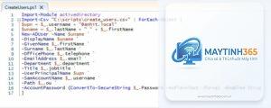 cách tạo user bằng powershell