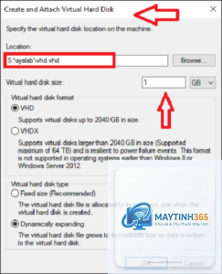 cách tạo virtual hard disk