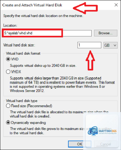 cách tạo virtual hard disk