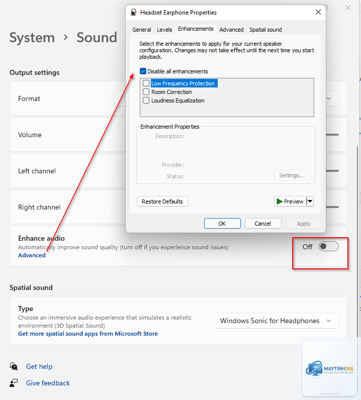 cách tắt audio enhancements - Hình 3