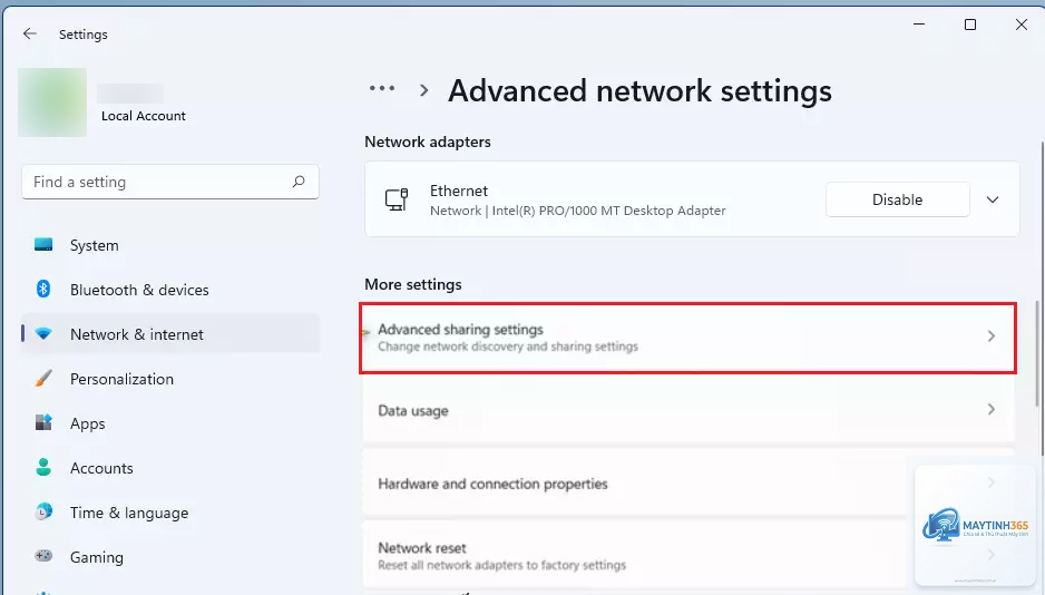 cách tắt file sharing windows 11 - Hình 2