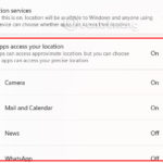 cách tắt location services windows 11