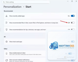 cách tắt personalized experiences