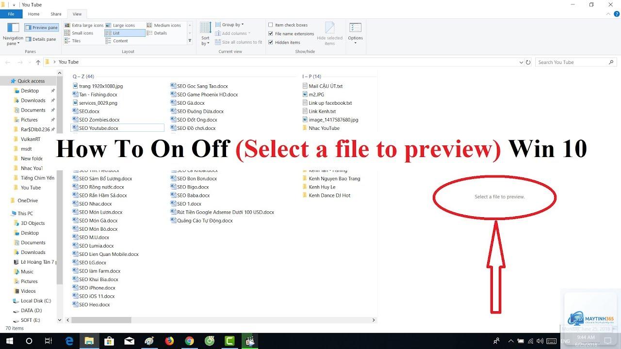 cách tắt preview pane - Hình 1