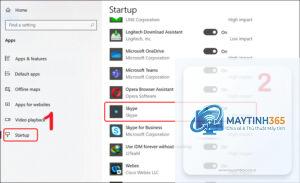 cách tắt startup apps