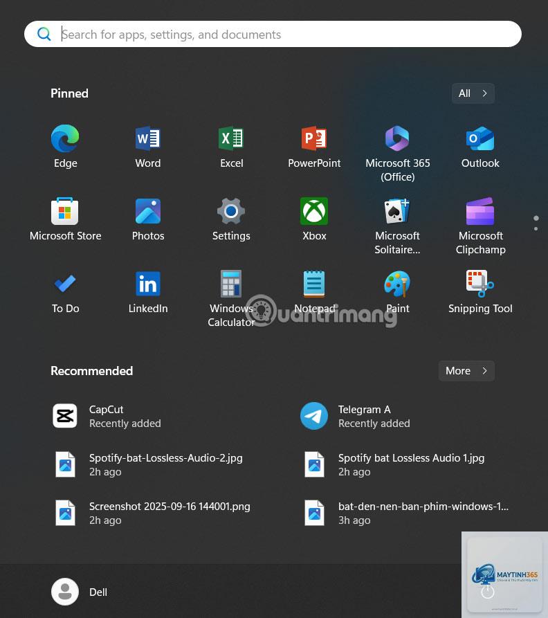 cách tắt ứng dụng đề xuất start menu windows 11