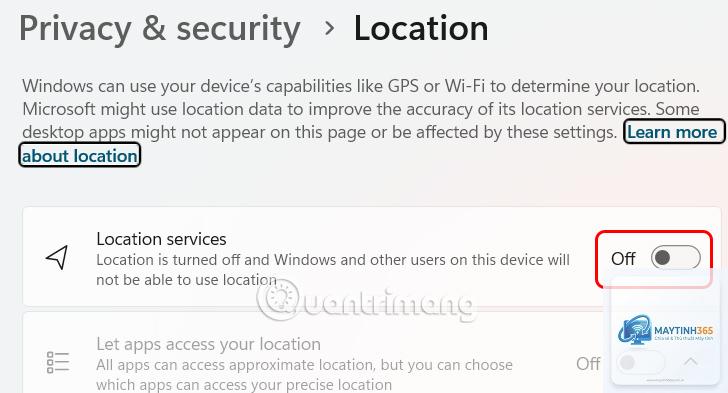 cách tắt vị trí windows 11 - Hình 5