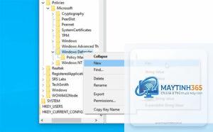 cách thay đổi defender settings registry