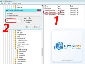 cách thay đổi desktop bằng registry