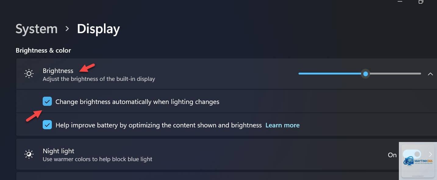 cách thay đổi độ sáng tự động windows 11 - Hình 4