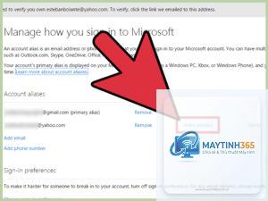 cách thay đổi email microsoft account